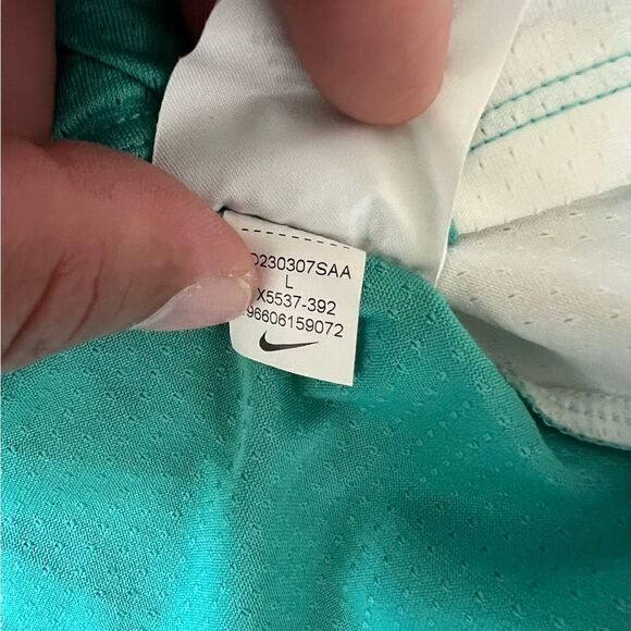 Nike Court Dri Fit Advantage Printed Shirt Teal - Picture 7 of 7